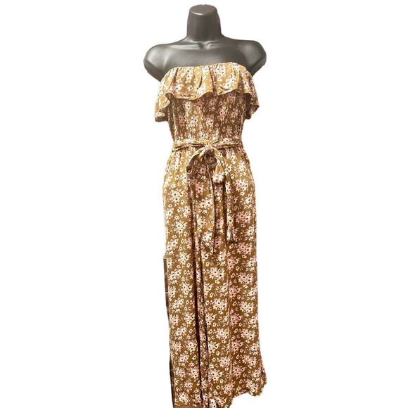 LOFT Off The Shoulder Rayon Jumpsuit - Picture 1 of 7